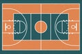 Basketball court, vector illustration Royalty Free Stock Photo