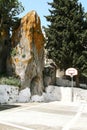 Basketball court in the village of Nikia on the island of Nisiros