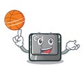 With basketball ctrl button in the cartoon shape