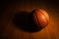 Basketball in dark background