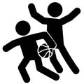 Basketball Defense Icon Vector