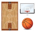 Basketball Design Elements Illustration Royalty Free Stock Photo