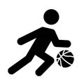 Basketball Dribble Icon Vector