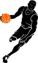 Basketball Dribble Silhouette