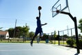 Basketball Dunk Outdoors Royalty Free Stock Photo