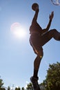 Basketball Dunk Outdoors Royalty Free Stock Photo