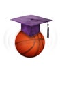 Basketball and education. Royalty Free Stock Photo