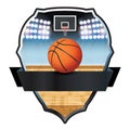 Basketball Emblem Badge Illustration Royalty Free Stock Photo