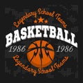 Basketball emblem for T-shirts, Posters, Banners