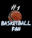 #1 Basketball Fan Grunge Sports Graphic