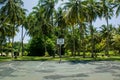 Basketball field at the tropical island Royalty Free Stock Photo