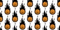 Basketball fire seamless pattern vector ball sport cartoon scarf isolated repeat wallpaper tile background illustration doodle des