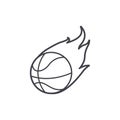 basketball fireball. Vector illustration decorative design