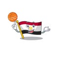 With basketball flag egypt mascot the character shape