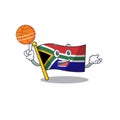 With basketball flag south africa on a character