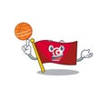 With basketball flag tunisia on in the mascot