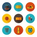 Basketball flat icons