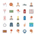 Basketball Flat Vector Icons