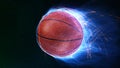 Basketball Flying in Flames