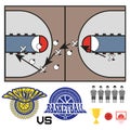 Basketball Game Objects Icons