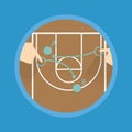 basketball game strategy. Vector illustration decorative design Royalty Free Stock Photo