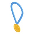 Basketball gold medal icon, isometric style Royalty Free Stock Photo