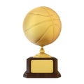 Basketball Golden Trophy Isolated