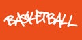 Basketball graffiti style street tag letter sport