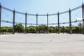 Basketball ground of Barceloneta Park, Barcelona, Catalonia, Spain