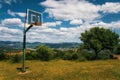 Basketball ground at the monastery of Meteora