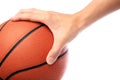 Basketball and hand