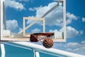 Basketball Hitting Net Royalty Free Stock Photo