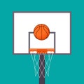 Basketball backboard and hoop vector illustration graphic background Royalty Free Stock Photo