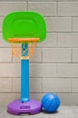 Basketball hoop and ball