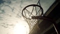 Basketball hoop ball net generated by AI Royalty Free Stock Photo