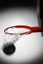 Basketball Hoop with Ball Net Scoring Points Sports Royalty Free Stock Photo
