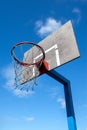 Basketball Hoop Basket On Sky Background Royalty Free Stock Photo