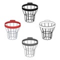 Basketball hoop.Basketball single icon in cartoon,black style vector symbol stock illustration web. Royalty Free Stock Photo