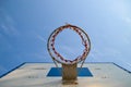 Basketball hoop, below angle view Royalty Free Stock Photo