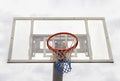 basketball hoop bottom view Royalty Free Stock Photo