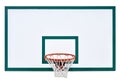 Basketball hoop cage isolated backboard closeup