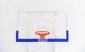 Basketball hoop cage, isolated large backboard closeup, new outd