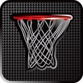 Basketball hoop close up