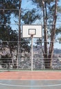 Basketball hoop close up detail