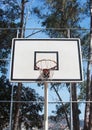 Basketball hoop close up detail