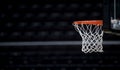 Basketball hoop isolated on black background Royalty Free Stock Photo