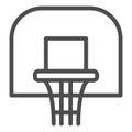 Basketball hoop line icon. Basketball ring vector illustration isolated on white. Basketball net outline style design Royalty Free Stock Photo