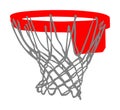 Basketball hoop and net vector illustration isolated on white background. Equipment for basket ball court. Royalty Free Stock Photo