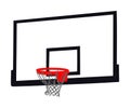 Basketball hoop and net vector illustration isolated on white background. Equipment for basket ball court. Royalty Free Stock Photo