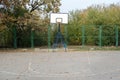 Basketball hoop in the public arena